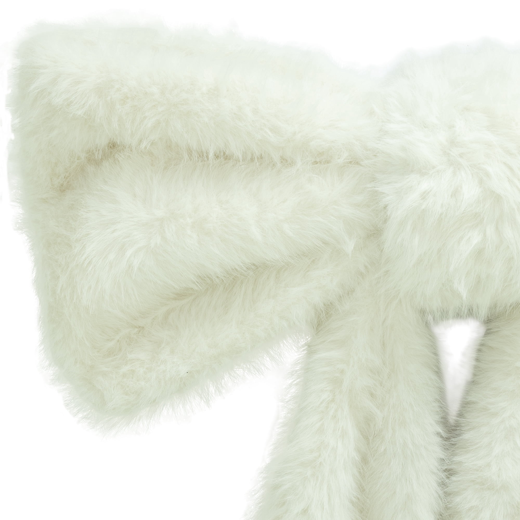 Faux Fur Decorative Christmas Bow, White, 28", by Holiday Time
