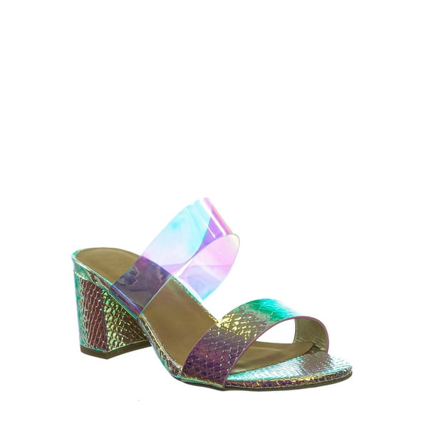 vegan voss iridescent strap sandals