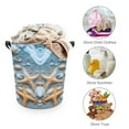 thumbnail image 3 of Beach Starfish Shells (40) Laundry Basket Storage Basket Controller Clothes Organizer Bin Waterproof, 3 of 8