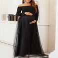thumbnail image 3 of Chic Tulle Gown with Off Shoulder Style for Pregnant Women, 3 of 6