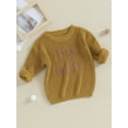 thumbnail image 4 of Elippeo Toddler Autumn Winter Baby Boys Sweater 12M 18M 24M 3Y 4Y 5Y  Letter Embroidery Long Sleeve Pullovers Knitwear Warm Outwear, 4 of 10