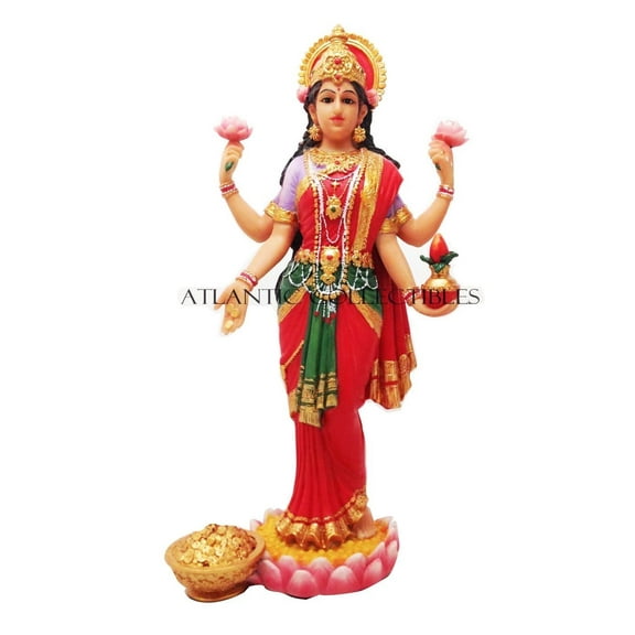 Pacific Giftware Beautiful Lakshmi Statue Deity of Beauty Hindu Goddess of Wealth Prosperity