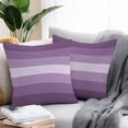 thumbnail image 2 of Throw Pillow Covers 20x20 Inch Set of 2, Geometric Purple, Waterproof Outdoor Pillow Covers, Solid Ombre Geometric Modern Stripe Decorative Cushion Pillowcases for Couch, Sofa, Bed, Garden, Patio, 2 of 9