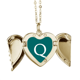 thumbnail image 1 of Collar colgante Unbranded Símbolo de moneda Guatemala Quetzal melocotón con alas, 1 of 3