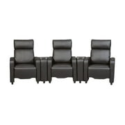 Coaster Toohey Push Back Home Theatre Recliner with Cupholders in Black