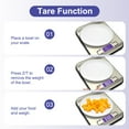 thumbnail image 5 of YIIYRY Food Scale for Kitchen,22lb/10kg Digital Food Kitchen Scale Stainless Steel with 5 Units,LCD Display Digital Scales for Coffee,Baking,Cooking,Silver, 5 of 10