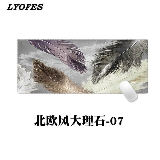 Alfombrilla de ratón de estilo nórdico, tapete de escritorio Kawaii de mármol más grande, accesorios para el hogar y la Oficina, tapete de escritorio para juegos y escritura LIUWENJING unisex