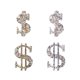 thumbnail image 4 of Joyas para decoración de uñas Símbolo de dólar dorado y plateado Símbolo de moneda Entrada de uñas Lujo Flash Diamante Adornos de diamantes tridimensionales, 4 of 5
