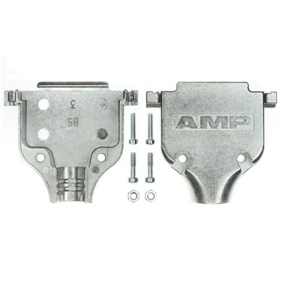 745173-3 Connector 25 Position Two Piece Backshell Silver 180° Shielded