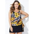 thumbnail image 3 of Swimsuits for All Side Tie Blouson Tankini Set With Skirt, 3 of 5
