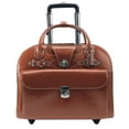 thumbnail image 2 of McKlein EDGEBROOK, Wheeled Ladies' Laptop Briefcase, Top Grain Cowhide Leather, Brown (96314), 2 of 6