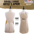 thumbnail image 2 of US Art Supply Large Canvas Adjustable Artist Apron - Size: 27" x 21", 2 of 6