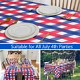 thumbnail image 6 of 4th of July Tablecloth Rectangle, 60 x 84 Inch - Washable Fabric Patriotic Table Cloth for Independence Day, Dining, and Outdoor Use, Blue & Red & White, 6 of 6