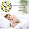 thumbnail image 3 of ZXCXRQFa Green Leaf Lemon Round Wood Wall Clock, 10 Inch Battery Operated Analog Quiet Desk Clock for Home,Kitchen,Office,School,Bathroom, 3 of 7