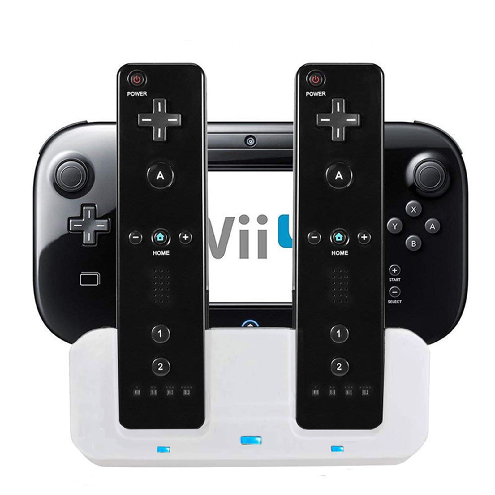FAMKIT Wii U Gamepad Charger, 3 in 1 Charger Dock Stand Station for