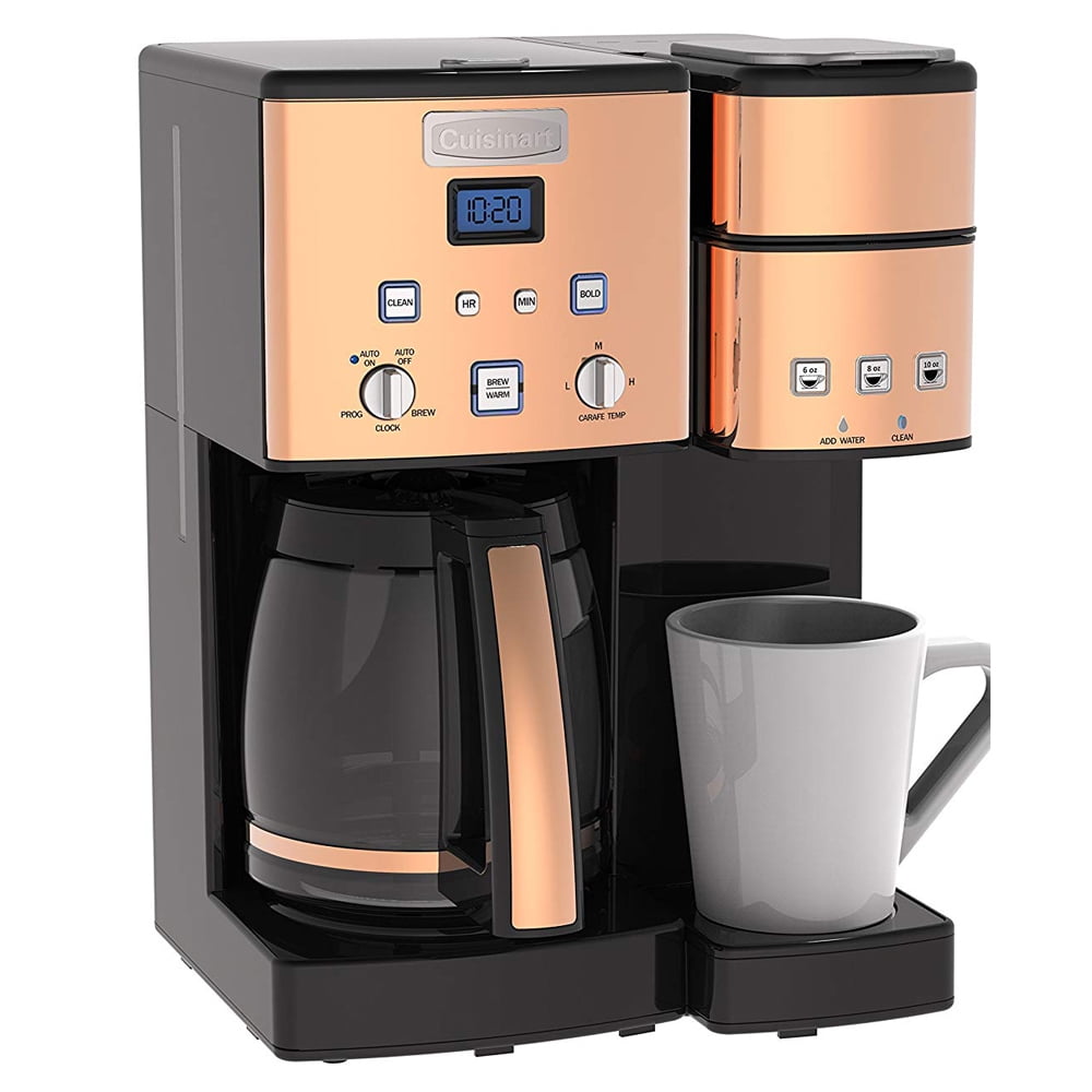 Cuisinart Ss 15 12 Cup Coffee Maker And Single Serve Brewer Copper Stainless With Extended Warranty Walmart Com Walmart Com