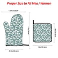 thumbnail image 2 of Disketp Floral Oven Mitts and Potholders BBQ Gloves-Oven Mitts and Pot Holders Cooking Baking Grilling(4-Piece Set), 2 of 6