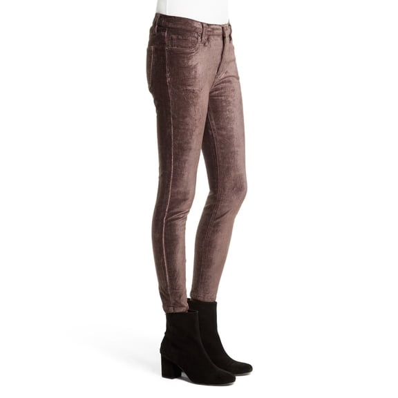 Free People NEW Brown Womens Size 27 Cyndi Velvet High Rise Pants