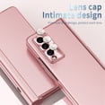 thumbnail image 3 of K-Lion Galaxy Z Fold 4 2022 Case with S-Pen Holder Screen Protector Camera Protector, Anti-Scratch Anti-Fingerprint Shockproof Electroplate PC Cover Case for Samsung Galaxy Z Fold 4 5G 2022, Pink, 3 of 7
