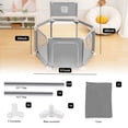 thumbnail image 2 of Baby Playpen, Baby Play Yard, Baby Fences Christmas Gifts Space Saving Baby Bodyguard, Gray, 2 of 8