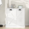 thumbnail image 2 of E1 MDF UV painted two-compartment laundry sorter cabinet for environmental home laundry storage, 2 of 7