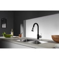 thumbnail image 5 of Kingston Brass LS8727CTL Continental Single-Handle Pull-Down Kitchen Faucet in Matte Black/Polished Chrome, 5 of 8