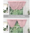 thumbnail image 4 of Pink Sheer Waterfall Valance Curtains for Window, Farmhouse Pink Decor Rod Pocket Sheer Topper Swag Curtains for Living Room, Kitchen 38.5"W x 47.2"L, 1 Panel, 4 of 7