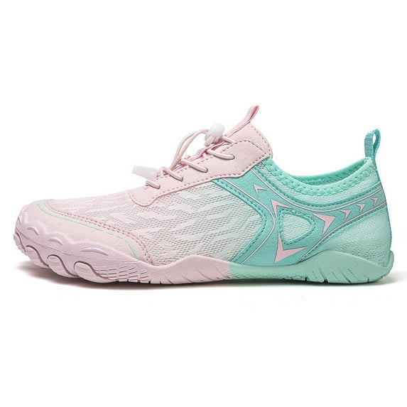 Unisex Barefoot Minimalist Hiking Water Shoes, Breathable Quick Dry Anti Slip Outdoor Beach Swim Walking Sneakers (Pink Water Shoes)
