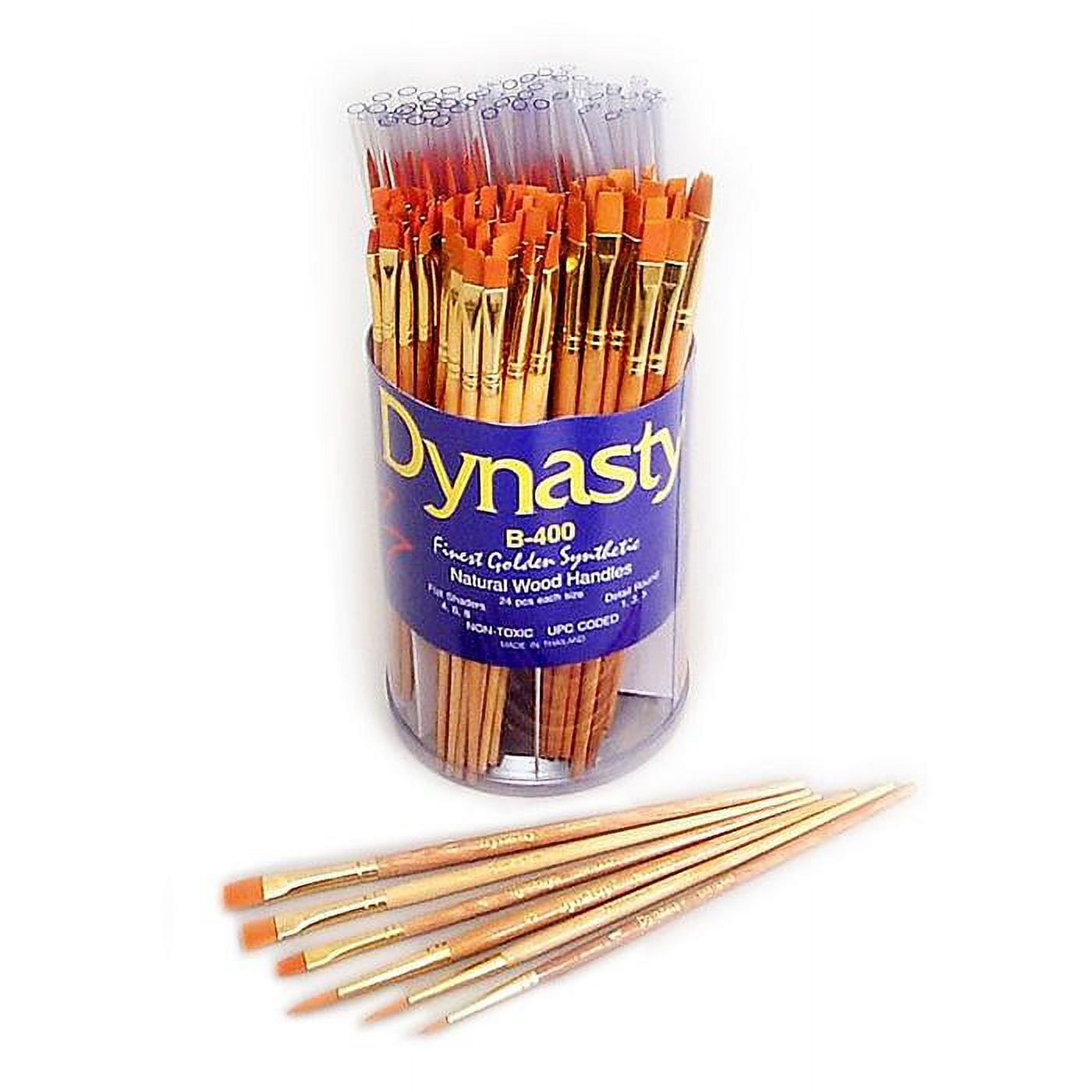 Dynasty  Golden Synthetic B-400 Brushes (Canister of 144)