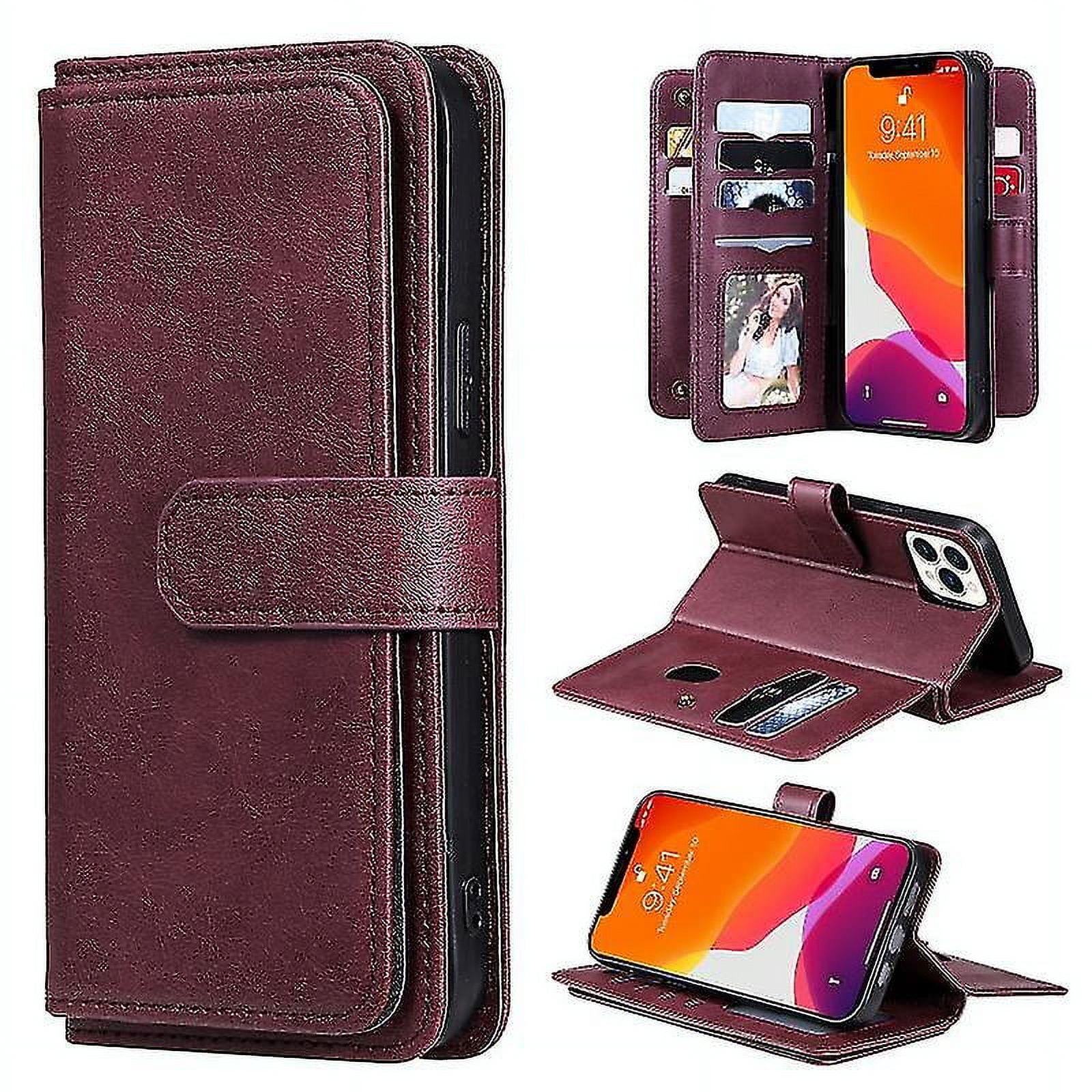 Coque En Cuir Rose Premium Pour IPhone 13 Pro Max - Étui Portefeuille élégant Et Antichoc