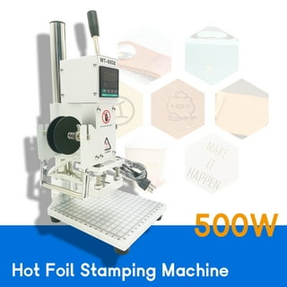 500W Pneumatic Hot Foil Stamping Machine PVC Card Leather Wood Embossing  Press 