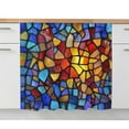 Blue Red Yellow Sink Skirt 11"Wx13"L,Dustproof Under Sink Curtain with — free download