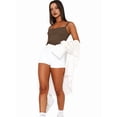thumbnail image 4 of Sleeveless Camisole Tank Tops for Women Y2K Spaghetti Strap Lace Trim Slim Fit Basic Camisole Shirts ESVI019 Coffee S, 4 of 10