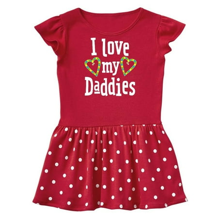 

Inktastic I Love my Daddies- hearts Gift Baby Girl Dress