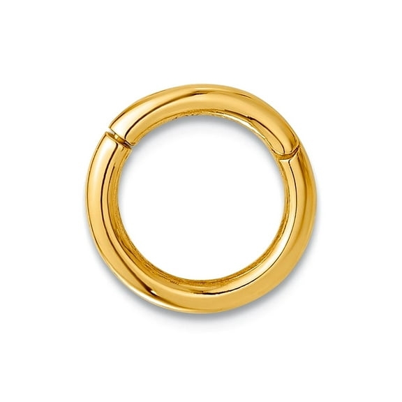 14k Solid Yellow Gold 14 Gauge Hinged Hoop Earrings Cartilage Body Jewelry 11x1.5mm Wide Body Piercing Ring for Women