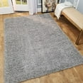 thumbnail image 2 of Maxy Home Bella Solid Grey 5 ft. x 7 ft. Shag Area Rug, 2 of 7
