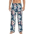 thumbnail image 2 of Kdxio Flowers Print Men's Sleep Pajama Pant Lounge Pants with Pockets, 2 of 8