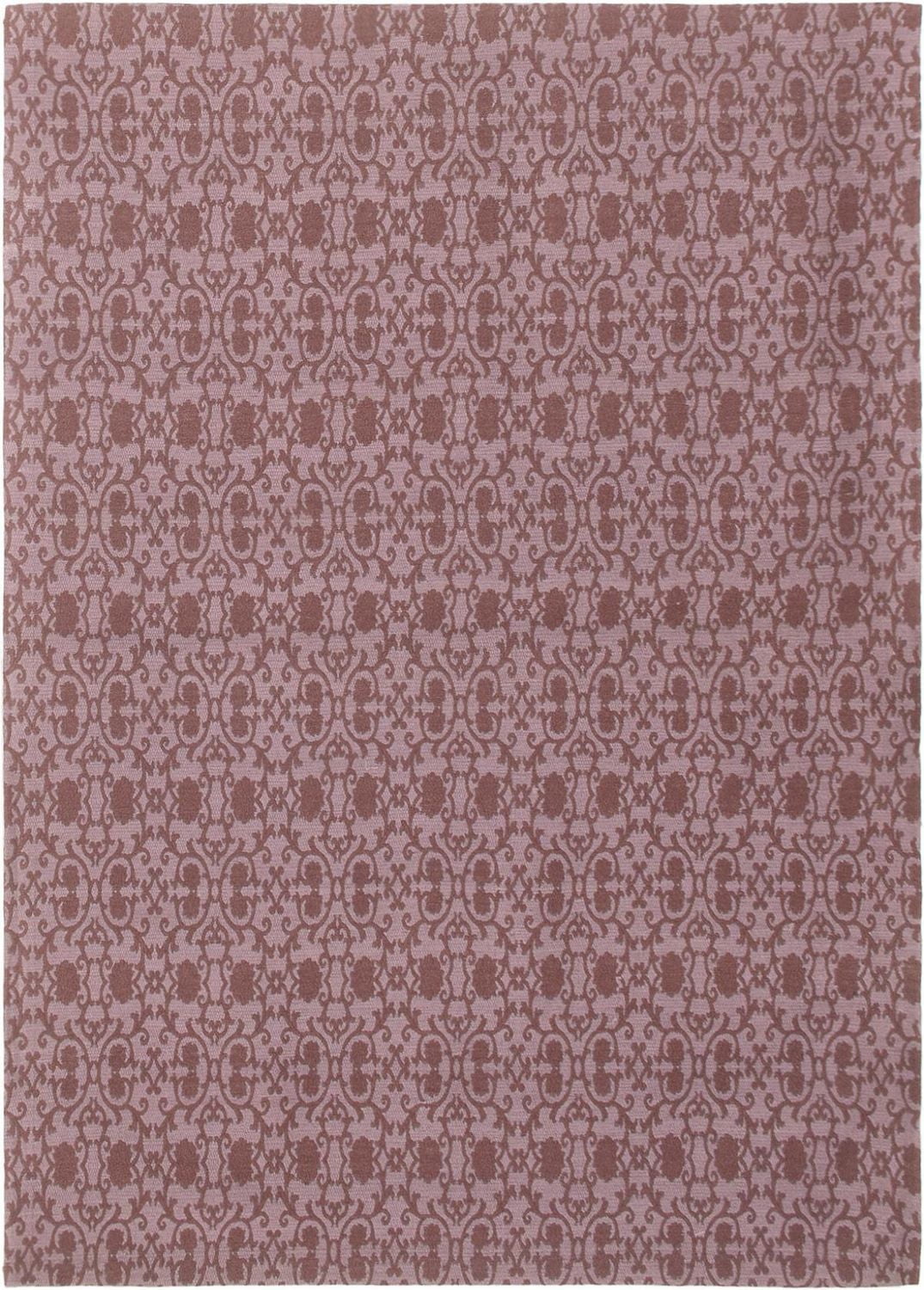 ECARPETGALLERY 4'9" x 6'8"  Contemporary Collage Handmade Area Rug for Living Room, Dining Room and Bedroom in Purple
