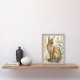 thumbnail image 2 of Caracal Cat with Teal Plants Modern Pastel Watercolour Illustration Artwork Framed Wall Art Print A4, 2 of 4