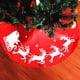 thumbnail image 1 of Alfombra para árbol de Navidad con reno de Papá Noel para decoración de fiestas navideñas, 100 cm, 1 of 3