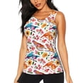 thumbnail image 3 of Goofa Flowers Birds And Butterflies Printed Womens Workout Tops for Women Sleeveless Yoga Shirts Athletic Running Tank Tops Sleeveless Gym Clothes Workout Apparel-X-Large, 3 of 9