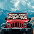 thumbnail image 3 of Yuyamidu Aztec Tribal Windshield Sun Visor Foldable Sunshade Gemoetric Car Sun Shield for 2007-2018 Jeep Wrangler JK JKU & 1997-2006 Jeep Wrangler TJ LJ, 3 of 7