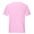 thumbnail image 4 of Honeeladyy Merry Christmas Shirts for Women Xmas Plaid Tree Letter Printed Shirt Top Short Sleeve Casual Graphic Print T Shirt for All Season Valentines Day Gift Pink XL, 4 of 5