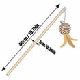 thumbnail image 2 of Cat Toys for Indoor Cats, Wooden Handles, Cats Teasing Sticks, Elastic Ropes And Linen Cloth Bells, Suitable for Cats Interaction, 2 of 5