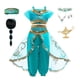 thumbnail image 1 of Aladdin agic Lamp Girls Costume Top + Pants + Headband Set Jasmine Princess Dress of Birthday Party Carnival Cosplay Clothing5-6T (130) Gao Jinjia LED, 1 of 2