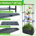thumbnail image 6 of 2 Packs Raised Garden Bed Tomato Planter Box with Trellis, 43.4" Self-Watering Tomato Cage with Rectangular Trellis for Climbing Plants, Flowers, Vegetables, Vine in Patio Garden Indoor Outdoor, 6 of 8