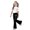 A01-Black, variant on Girls Outfits Size 10-12, Girl's 2 Piece Bow Print Outfit Short Sleeve Graphic Tees Shirt and Flare Pants Cozy Clothes Set,Purple,9-10 Years