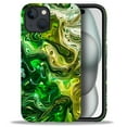 thumbnail image 2 of FKBRCL4U Compatible with iPhone 15 Matte Case, Abstract Green Liquid Swirling Alcohol Pattern for Girl Full Body Design Soft Silicone Drop Shock Scratch Protection for iPhone 15, 2 of 7