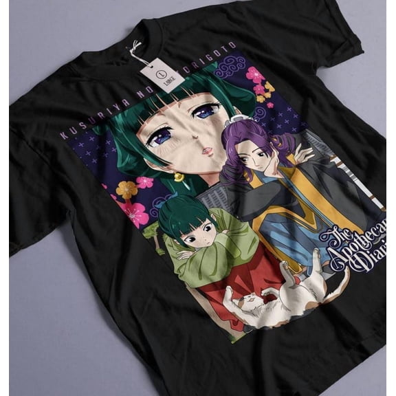 Hitorigoto Apothecary Diaries Graphic Tee - Perfect for Anime Lovers, Unisex Cotton Shirt for Events, Casual Wear, Gift for Fans, Cosplay