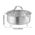 thumbnail image 3 of Food Grade Stainless Steel Steamer with Carrying Handle, Three Leg Stand for Eggs, Vegetables and Fruits, 3 of 4